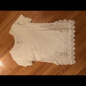 Long short sleeve shirt with designed bottom